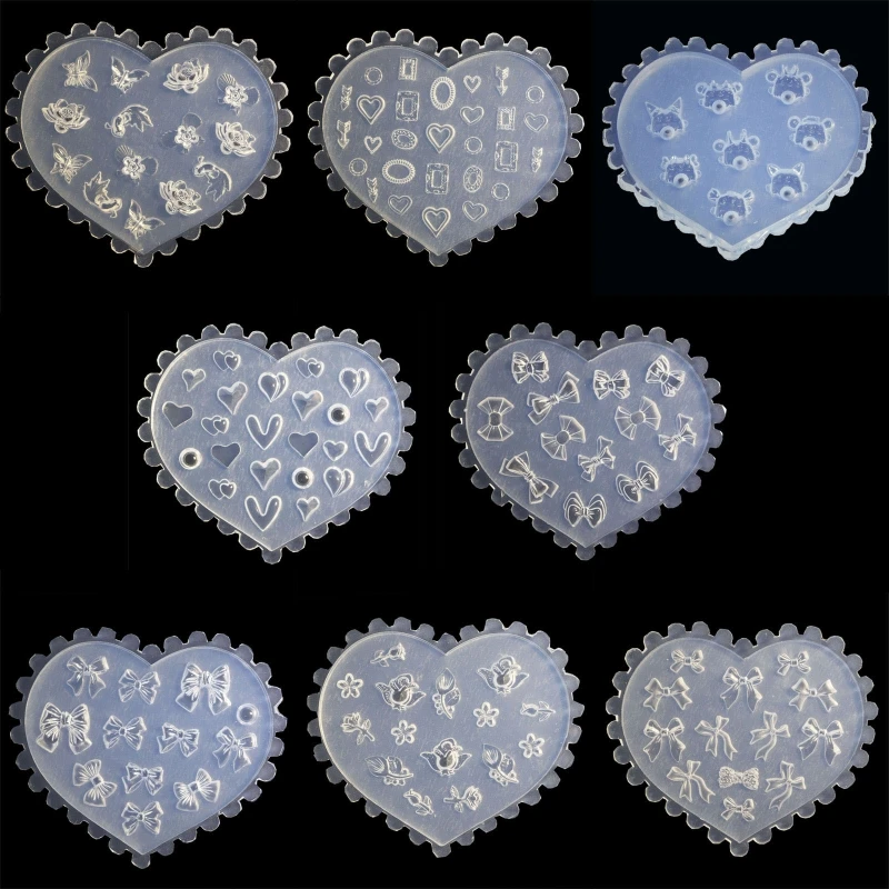 3d Nail Art Mold Silicone Nail Art Cabochon Decortive Mold Nail Art