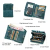Wallets for Women Genuine Leather Short Bifold Fashion Women's Purses Card Holders Coin Purse Female Bags Women Wallet carteira 6