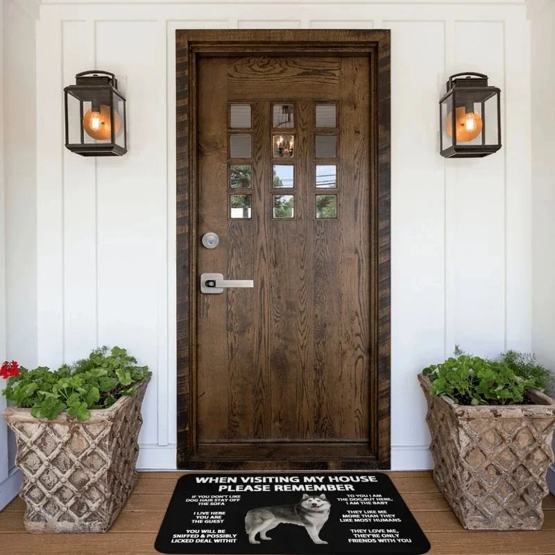 Siberian Husky Welcome Entrance Doormat Luxury Home Decorations Kitchen Balcony Long Rugs Bedroom Entry Door Carpet Non-slip Mat 4