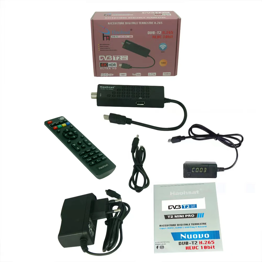 Haohsat-Sintonizador TV Digital DVB-T2 666 Scart, H.265, T2, DVB T2, H265,  HEVC, HD, terrestrial television receiver - AliExpress