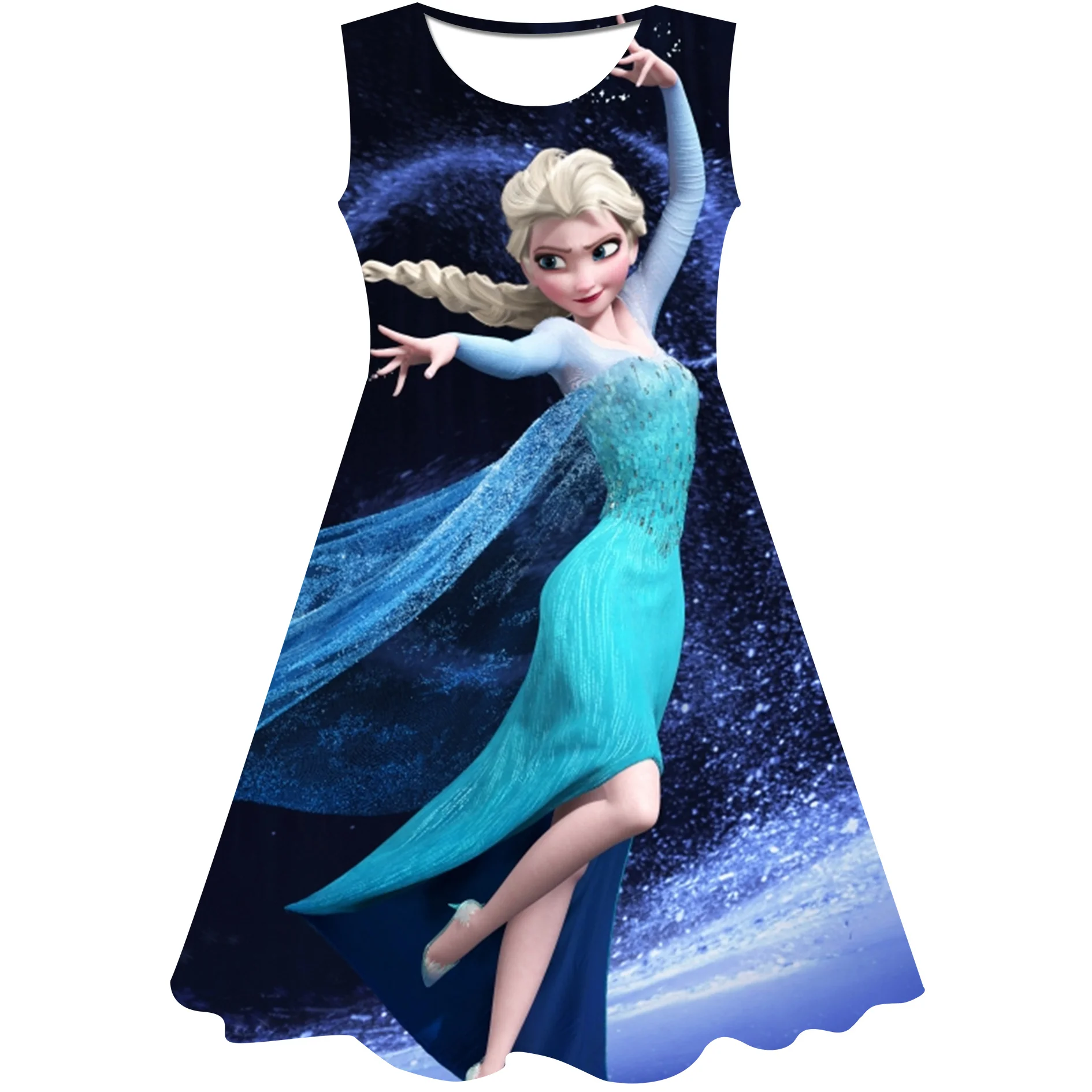 

Новинка 2023, платье Эльзы и Анны «Холодное сердце 2», женская одежда для косплея, детские костюмы с принтом Снежной Королевы
