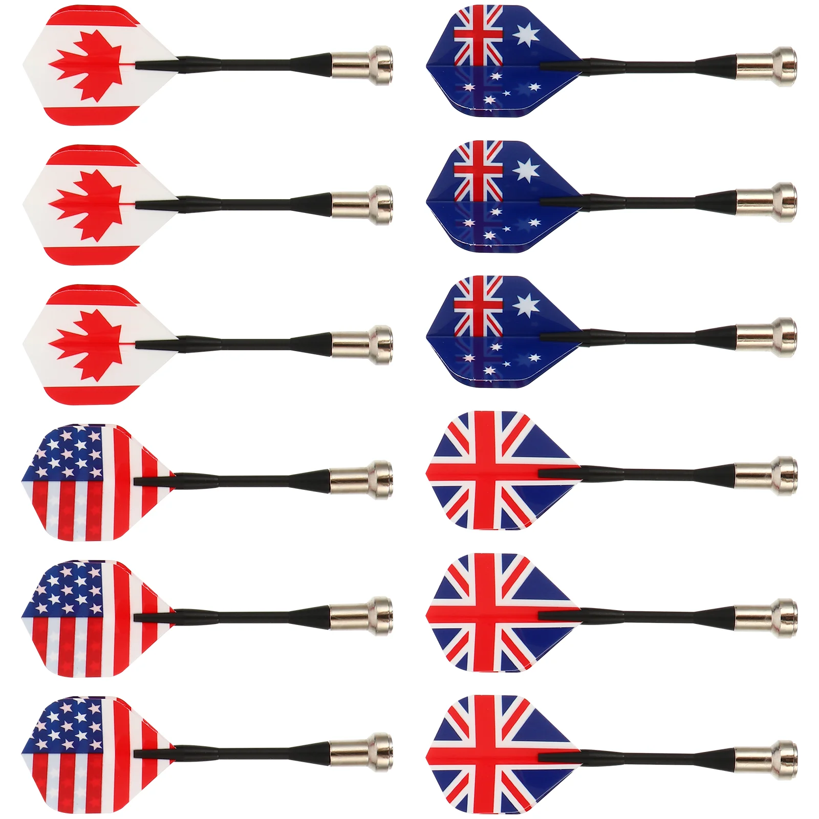

12 Pcs Flag Safety Magnet Magnetic Toy Strong Pattern Iron Plastic Wing Replacement Game Child Childrens Toys