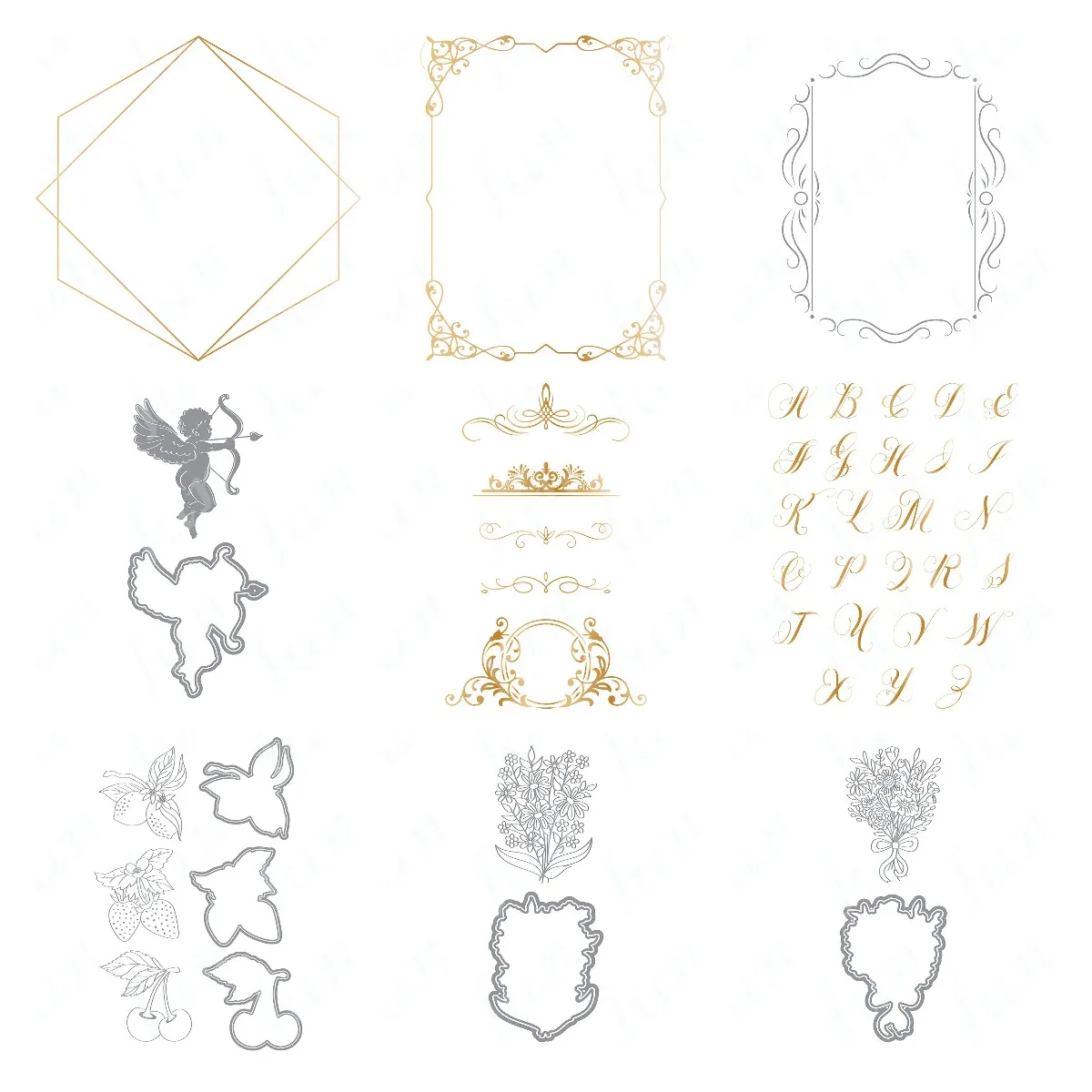 Monogramma Alpha Hot Foils Stencil Per Fai Da Te Scrapbooking Letterpress Muore Decorazione Fai Da Te Carta Album Stampo Artigianato Goffratura