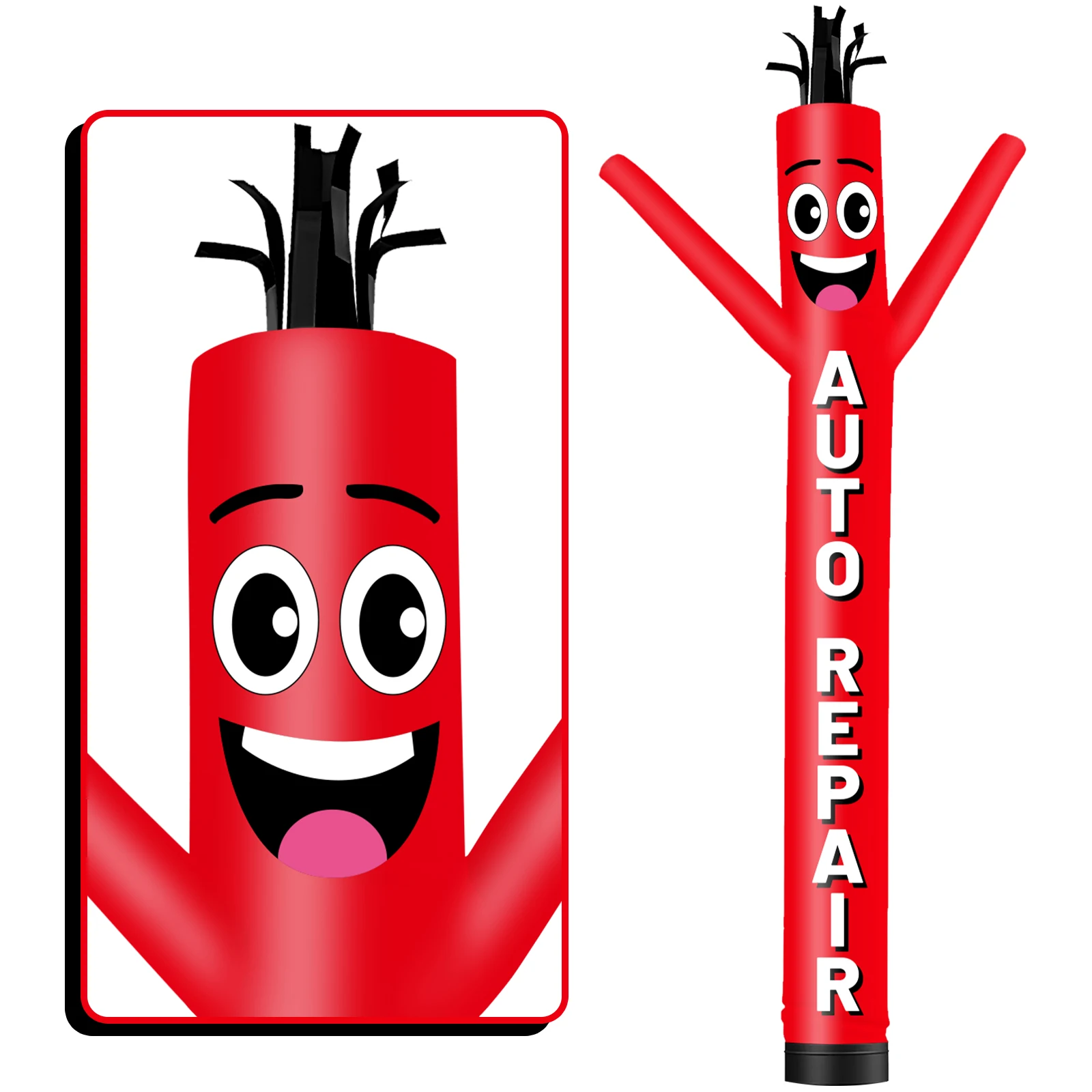 

6/10/15/20FT Tall Inflatable Red Auto Repair Dancing Guy for Outdoor Decoration Advertising(Blower Not Included)