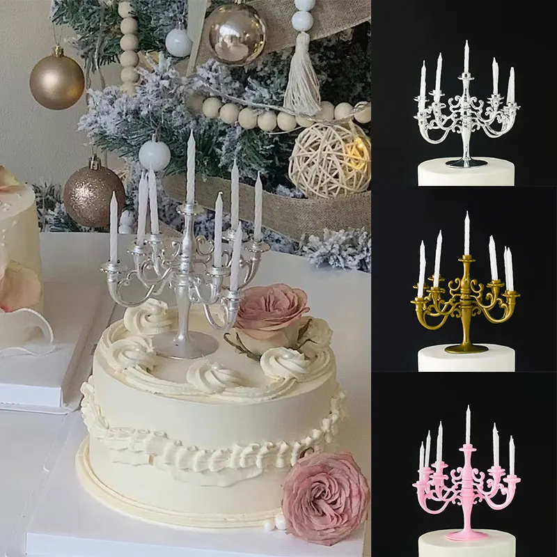 Cakelove1SetCandelabraCandleHolderBirthdayCakeTopperwith