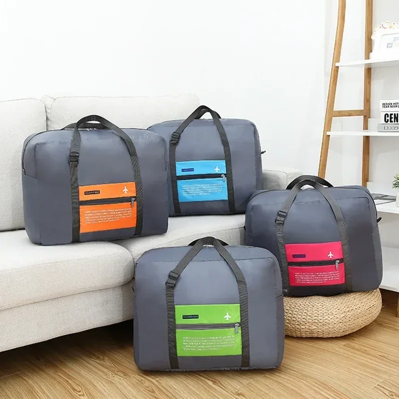 Compact Waterproof Nylon Travel Organizer Bag with Large Capacity and Foldable Design