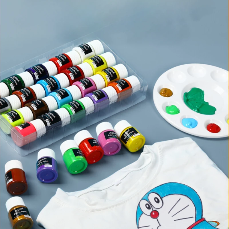 

8/12/20/36 Color 20ml Textile Fiber Pigment Set Waterproof Non Fading Handmade DIY Clothes Shoes Fabric Paint Acrylic Paints