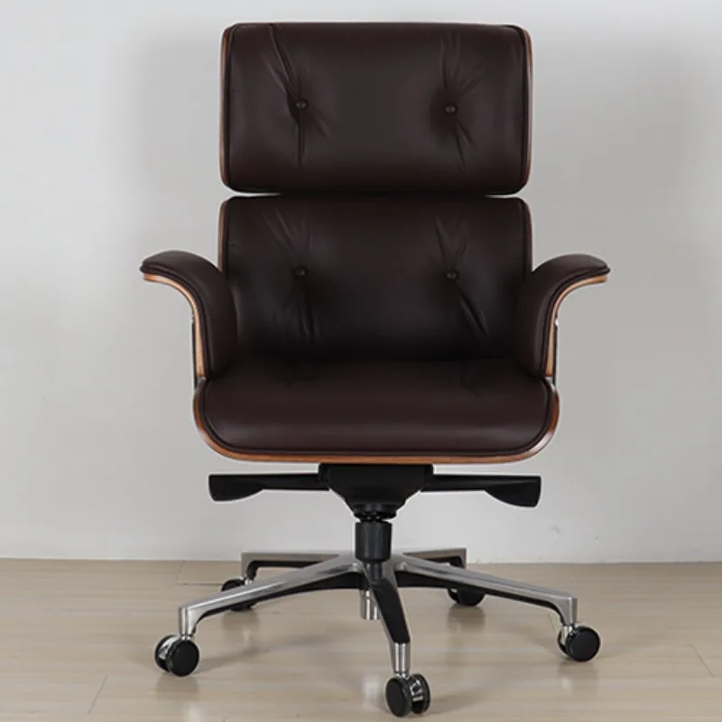 Floor Ergonomic Office Chairs Mobile Leather Working Modern Design Armchairs Seat Cushion Sillas De Oficina School Furniture recliner office chairs computer cushion leather rocking gaming chair nordic massage mobile sillas de oficina zero gravity chair