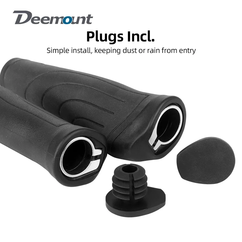 Bicycle Handlebar Grips 137mm 93mm 22.2mm Rubber Casing