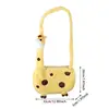 Cartoon Giraffe Crossbody Bag Girl Portable Pouch With Zipper CuteGiraffe Shape Plush Bag Animal Plush Shoulder Bag 6