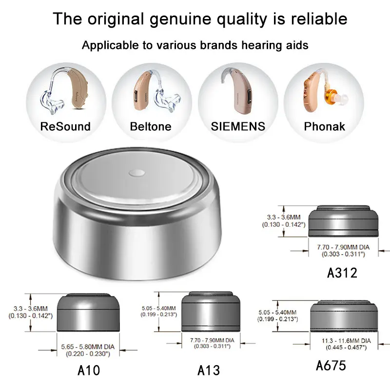 60PCS Hearing Aid Batteries RAYOVAC PEAK 1.45V A312 10 A13 675 PR41 for BTE CIC RIC OE Hearing Aids