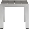 Weather Resistant Outdoor Patio Side Table Anodized Aluminum Modern Accent Table Easy Clean Durable Poolside Backyard Porch 3