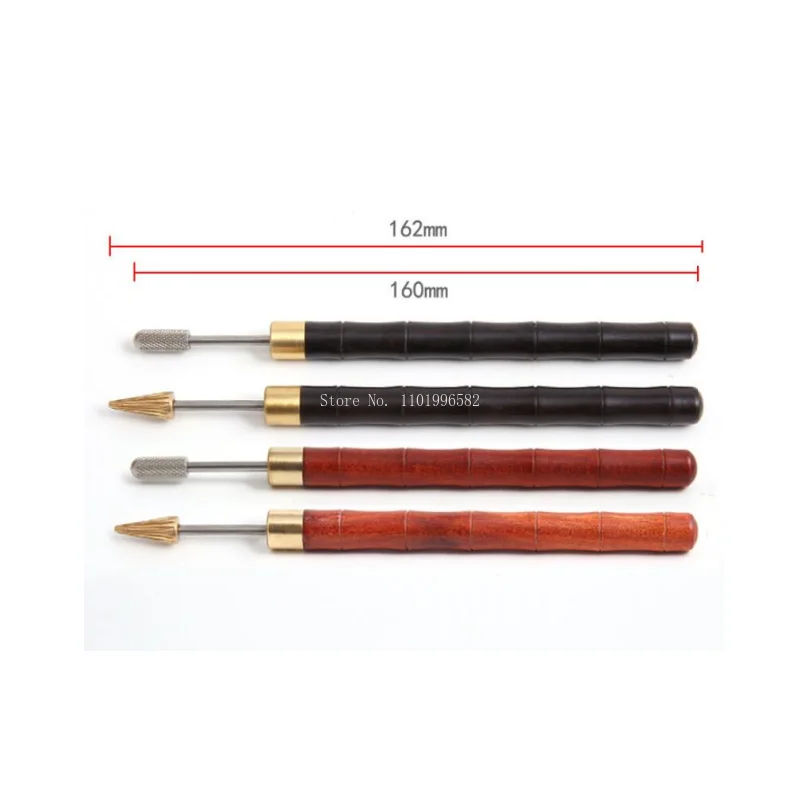 Leather Edge Oil Tool Sandalwood Handle Edge Oil Pen Diy Leather Bag Watchband Accessories Sealing Making Tool