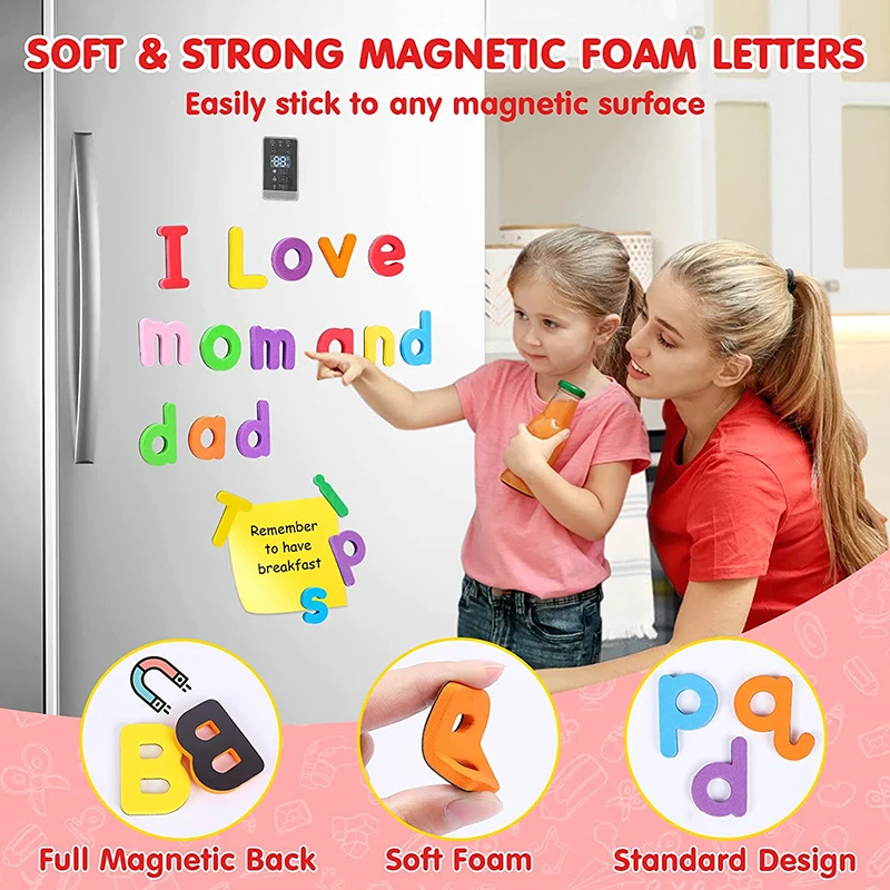 EVA Foam Magnetic Letters Uppercase Lowercase Learning Numbers For Toddlers Learning Spelling Counting Educational Set 3