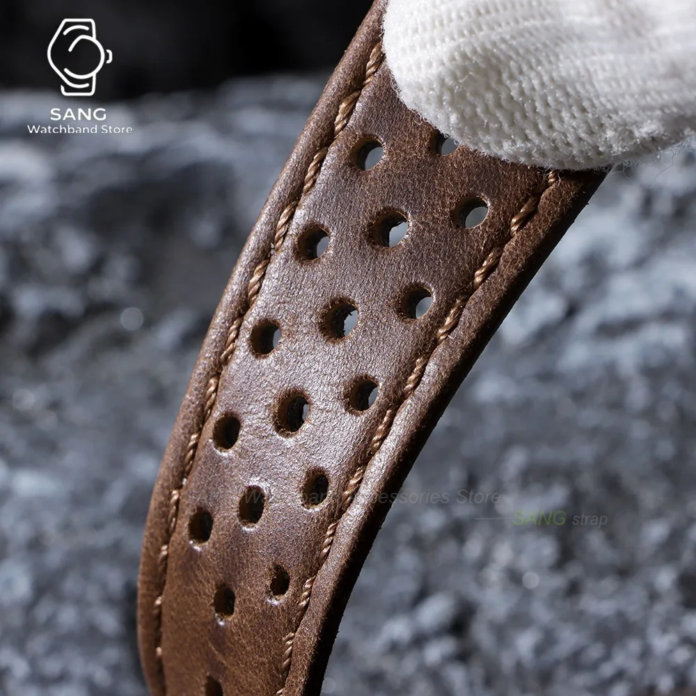 Vintage Calfskin Leather Watch Strap - Breathable Sport Bracelet Accessories