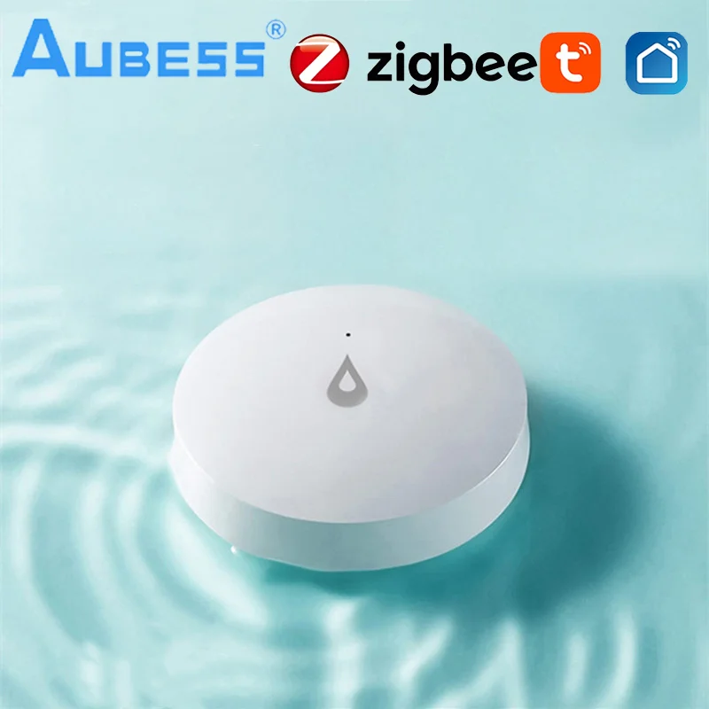 

Tuya ZigBee Smart Water Leak Sensor With Battery Water Overflow Detector Security Sound Alarm Flood Leakage Sensor APP Monitor