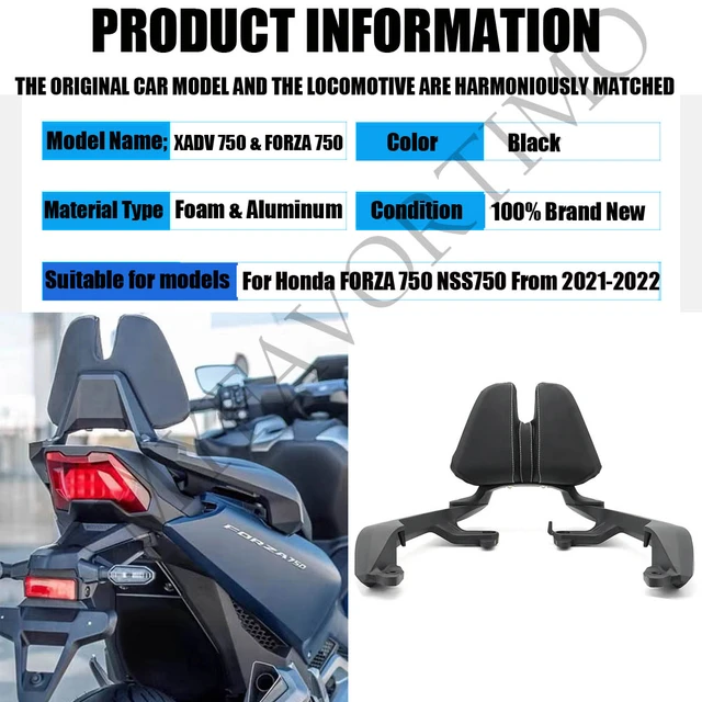 Nouveau siège passager de moto dossier arrière coussin de dossier coussin  de dossier coussin de dossier coussin de dossier pour Honda X-adv Forza 750  2021 2022