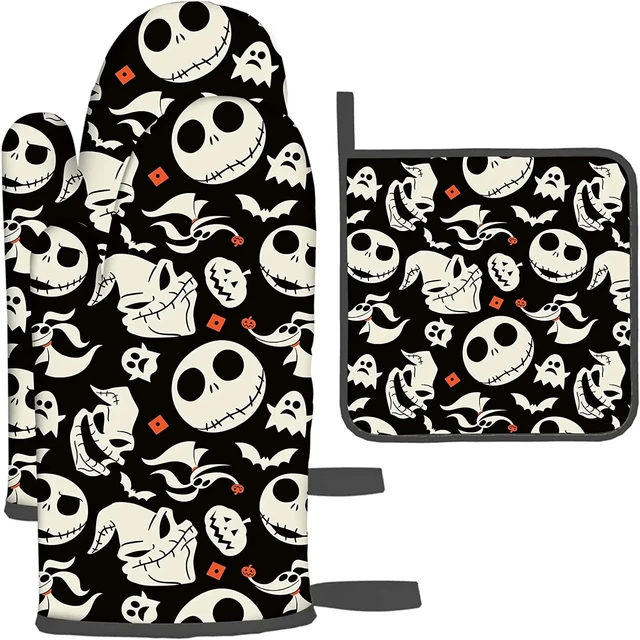 Disney The Nightmare Before Christmas Oven Mitt and Pot Holder Kitchen Set