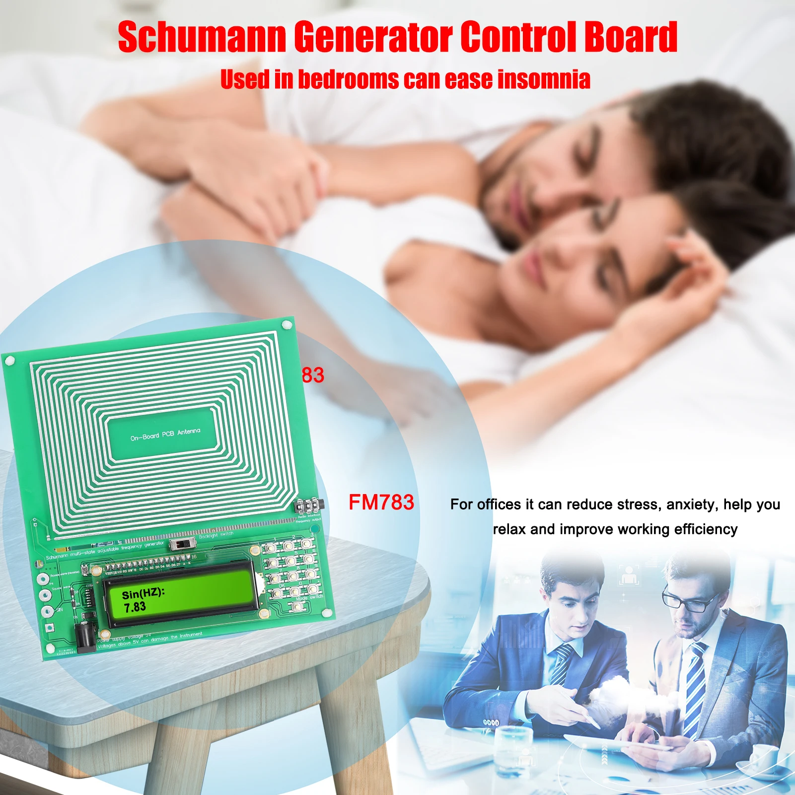 Signal Generator Kit Signal Generator Waves Resonance Generator Adjustable 0.001Hz-200KHz 7.83HZ Schumann Resonance UltraLow Frequency PulseWave Generator Audio Resonator
