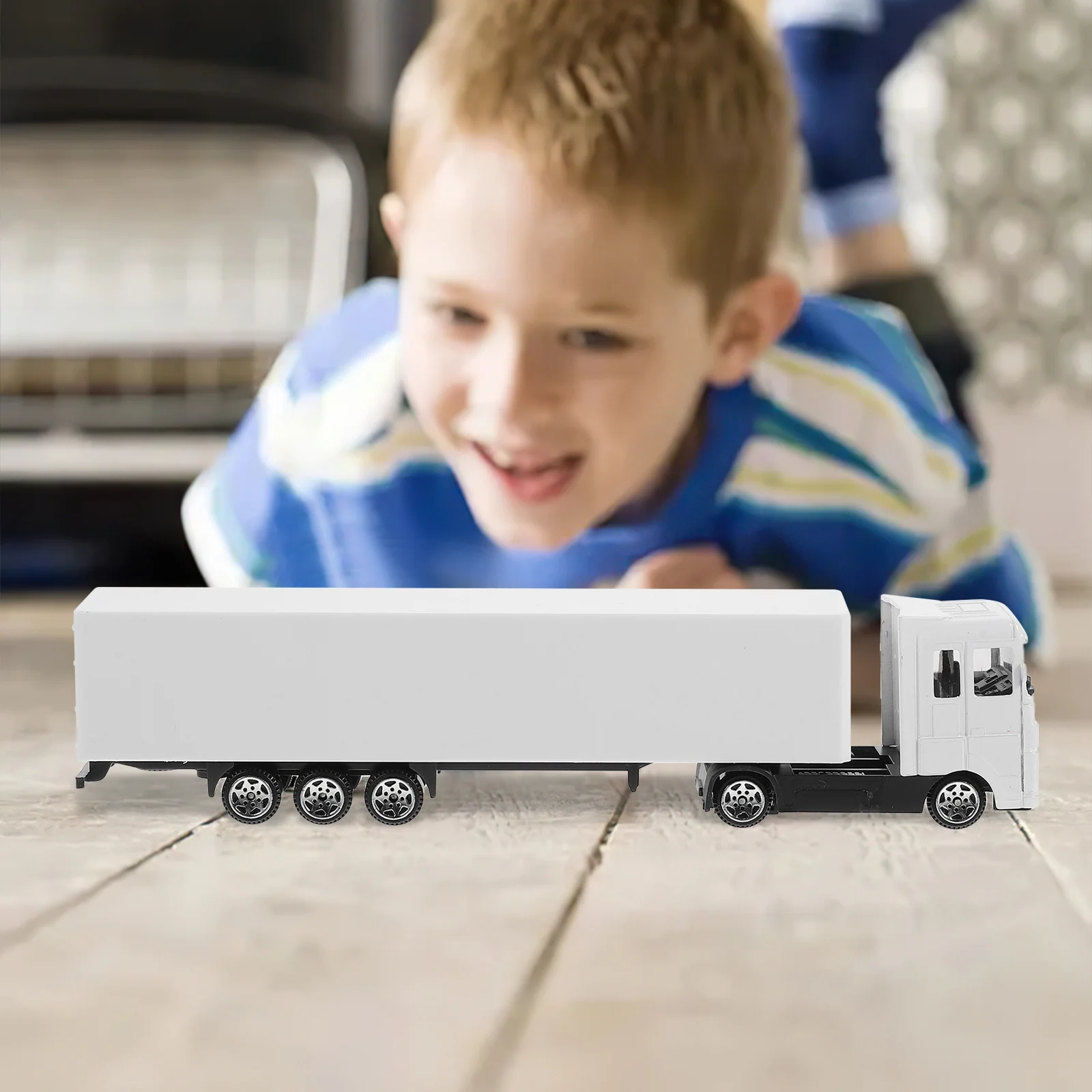 Toddler Truck Model Truck Model Toddler Mini Alloy Container Construction Kids Car White Child 5