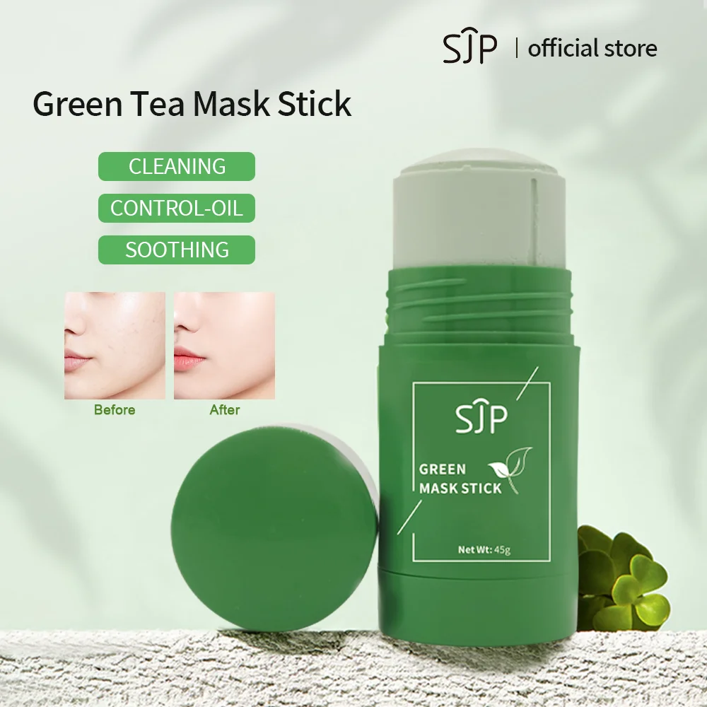 SJP 5PCS Green Tea Deep Cleansing Mask Stick Detoxing Pore Cleaner For