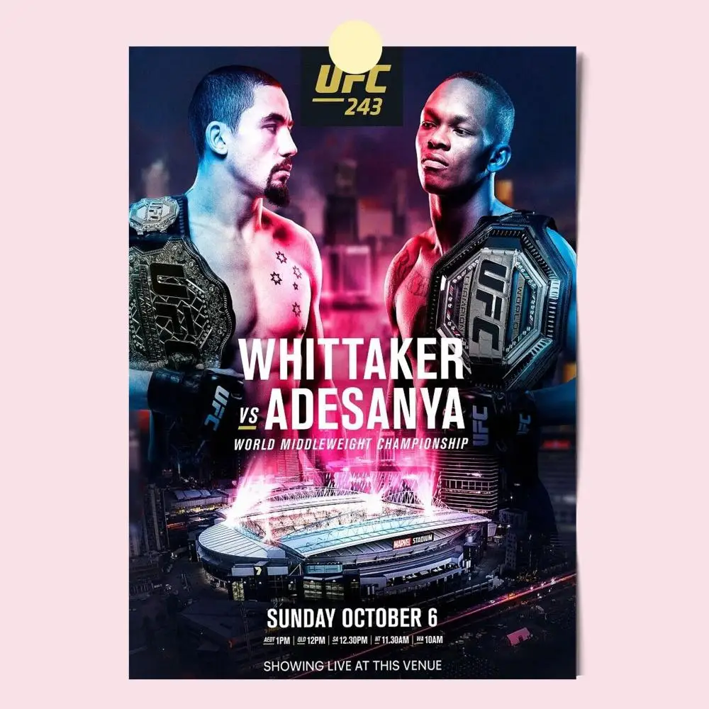 U-Ultimate Fighting Championship UFC Poster HD Anime Hot Theme Sänger/OST/Film-Wasserdichte selbstklebende Heimdekoration – Detail 15