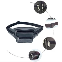 Sac de taille en cuir PU pour hommes, sac de ceinture, sac banane en cuir artificiel, petits sacs à bandoulière de luxe à la mode pour hommes 5
