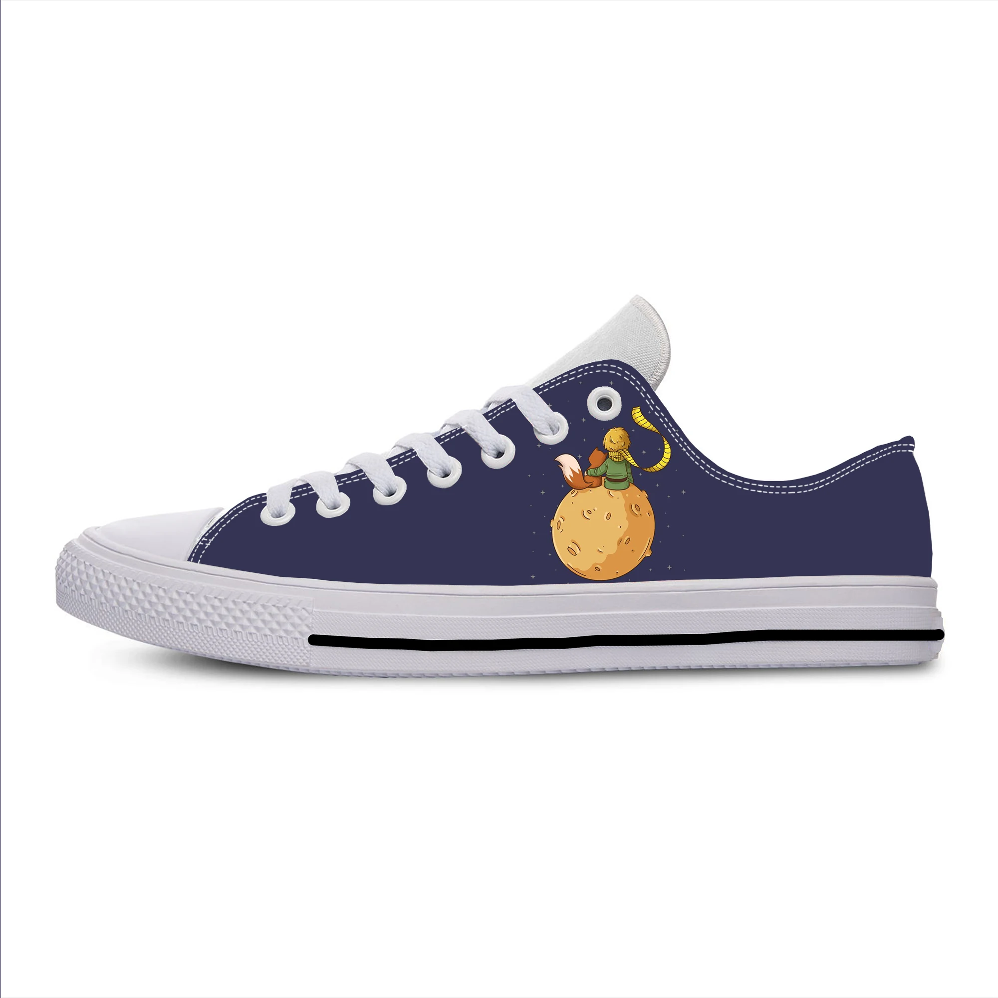 Anime Cartoon Manga Comic Little Prince Cool Funny Casual Cloth Shoes Low Top Lightweight Breathable 3D Print Men Women Sneakers