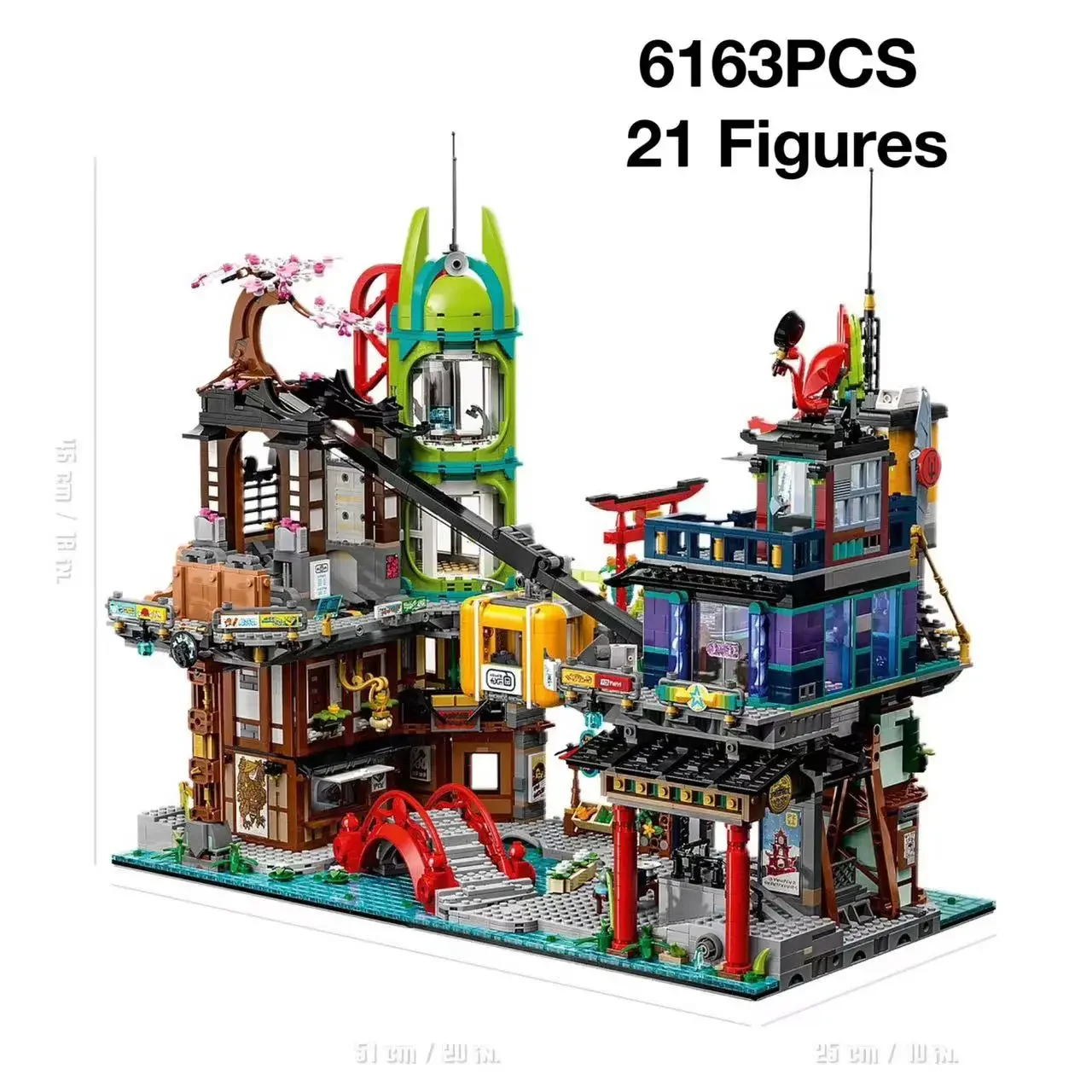 

2023 NEW 71799 City Markets City Gardens Building Blocks Bricks Compatible 71741 70620 City Toy Kids Christmas Birthday Gift