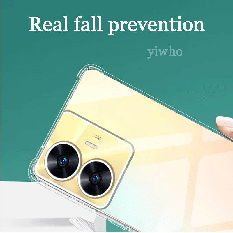 Phone Case Phone Protector Cover Clear Airbag Case for Realme C55 Soft TPU Cover Ultra Thin Shockproof Back Phone Capas C33 C30 C35 C30s C3 C11 C25y
