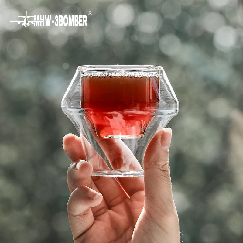 Double Wall Glass Cups Anti-scald Reusable Tea Mug Clear Espresso Shot Glass Wine Cup Art Bar Kitchen Coffee Accessories