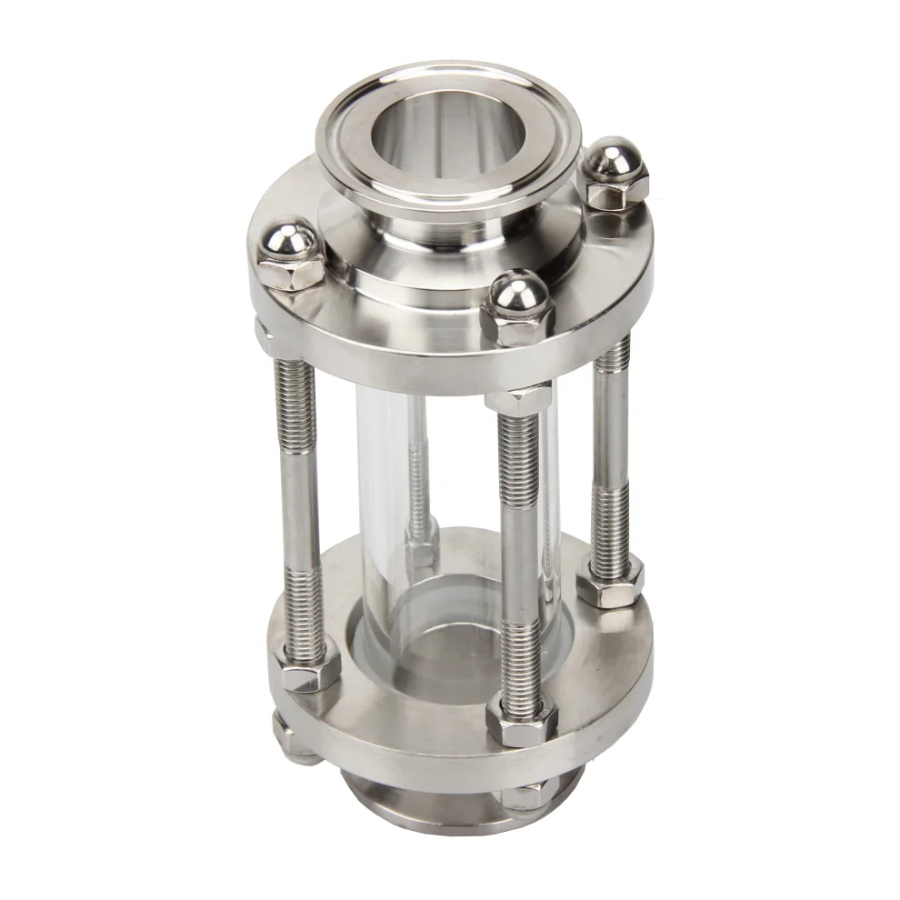 SS304 스테인리스 스틸 내시경, 1.5 인치 트라이 클램프, 방폭 유리 조준기, 19mm 32mm 38mm 25mm 페룰 50.5mm 홈브루 맥주