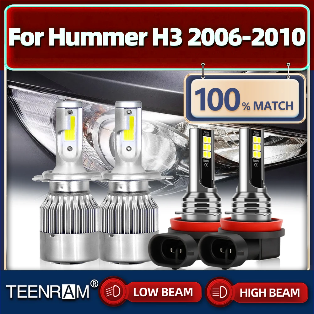 

40000LM LED Car Headlight 9005 HB3 Car Fog Light Bulbs H13 Auto Lamps 12V 6000K White For Hummer H3 2006 2007 2008 2009 2010