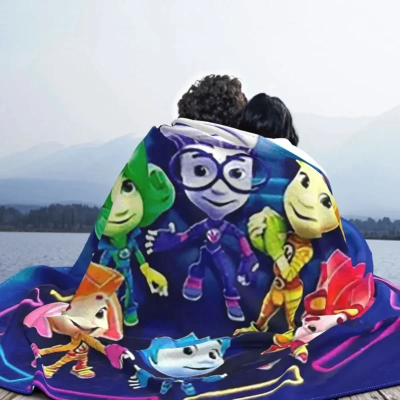 The Fixies Cartoon Velvet Throw Blanket cute anime kids children Blankets for Bedding Travel Lightweight Thin Plush Thin Quilt 4