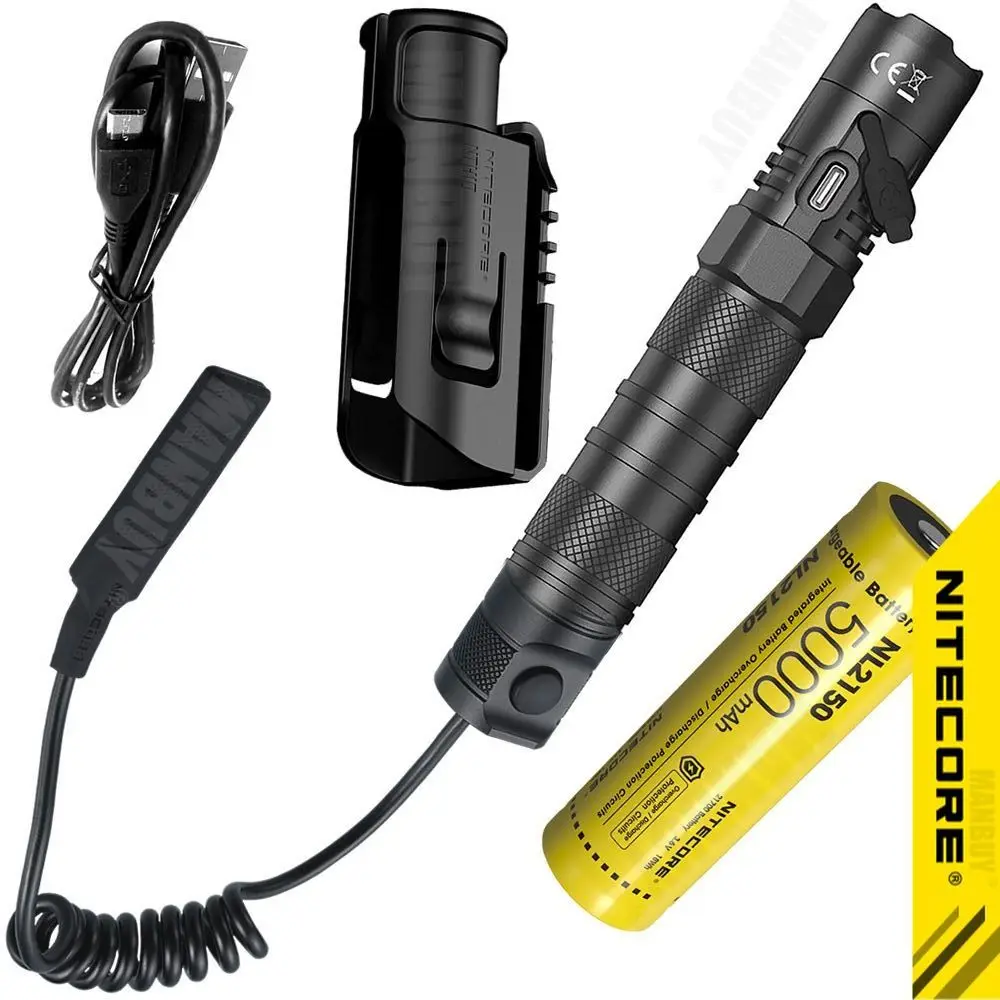 

NITECORE RSW3 Remote Switch+ MH12v2 1200 Lumen CREE LED USB-C Rechargeable Flashlight NL2150 5000mAh 21700 Battery Wholesale