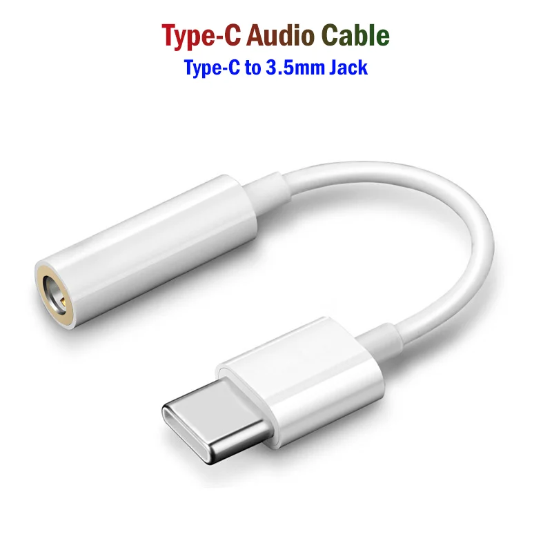 USB Type C to 3.5mm Jack Audio Adapter Cable for Huawei P20 P30 P40 P50 P60 Pro Honor 20 50 60 70 80 90 Pro Headphone Converter