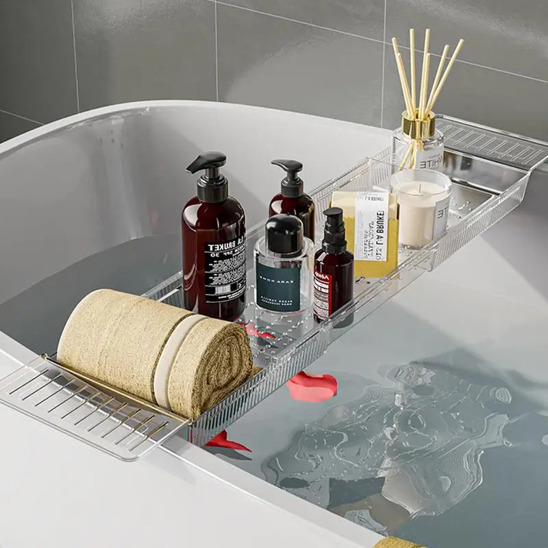 Bathtub Tray Bathtub Caddy Tray For Luxury Bath Caddy Expandable Adjustable Storage Rack Multifunctional