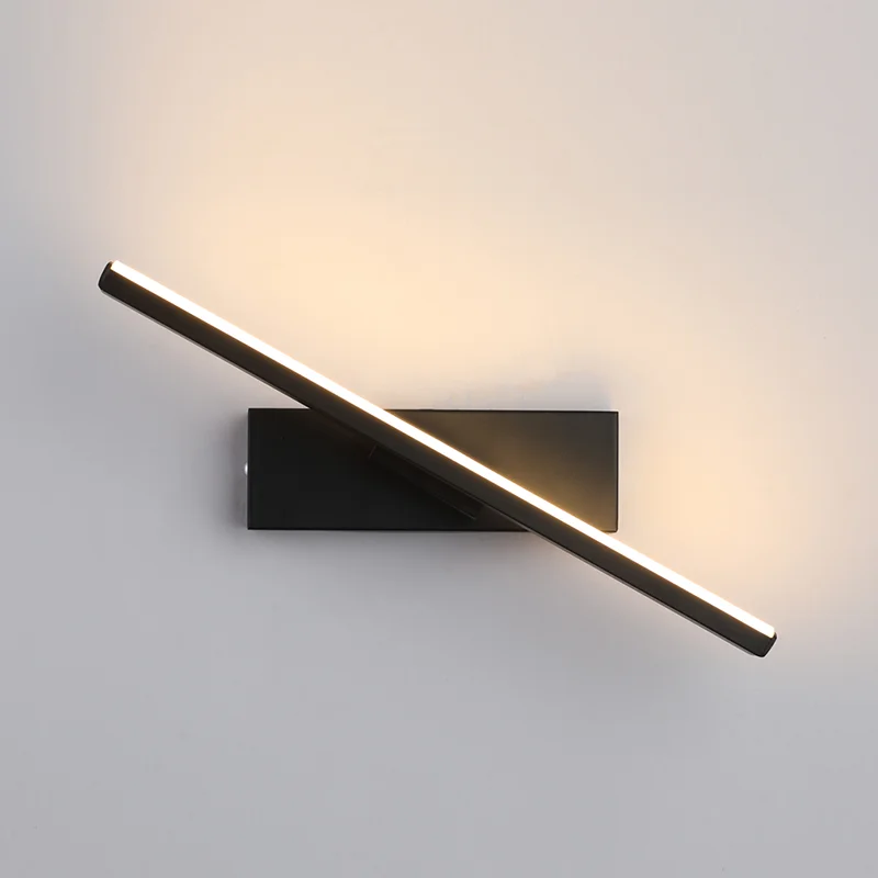 

Настенный светильник в скандинавском стиле, современный минималистичный прикроватный бра для спальни, креативная лестничная лампа, вращающаяся черная лампа для гостиной