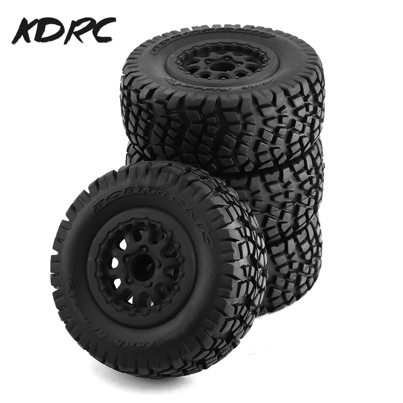 4pcs 108mm 1/10 Short Course Truck Tire Wheel Tyre 12mm Hex For Traxxas Slash Arrma Senton HuanQi 727 Vkar 10sc HPI HSP RC Car