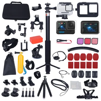 Kit di Accessori per Action Camera Compatibile con GoPro Hero 13/12/11/10/9, Insta360 X5/X4/X3, DJI Osmo Action 6/5PRO/4/3 Nano