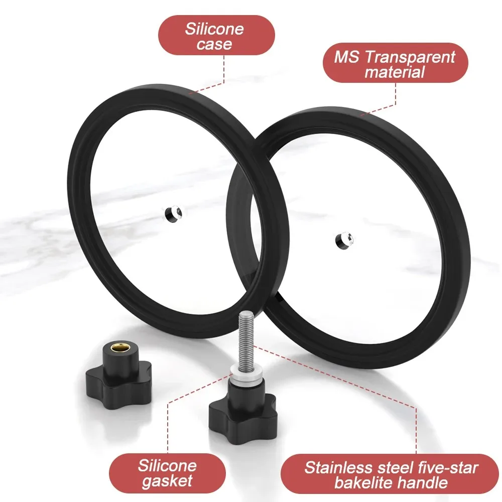 LP 7-12 Inch Vinyl Record Label Saver Cleaning Care Clamp Waterproof Protector with Handles