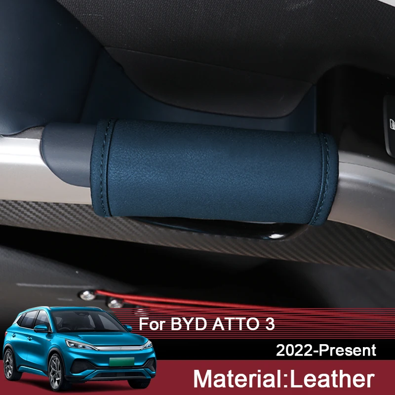 

For BYD ATTO 3 2022-Present PU Leather Car Styling Inner Door Armrest Cover Protective Internal Stickers Auto Accessories
