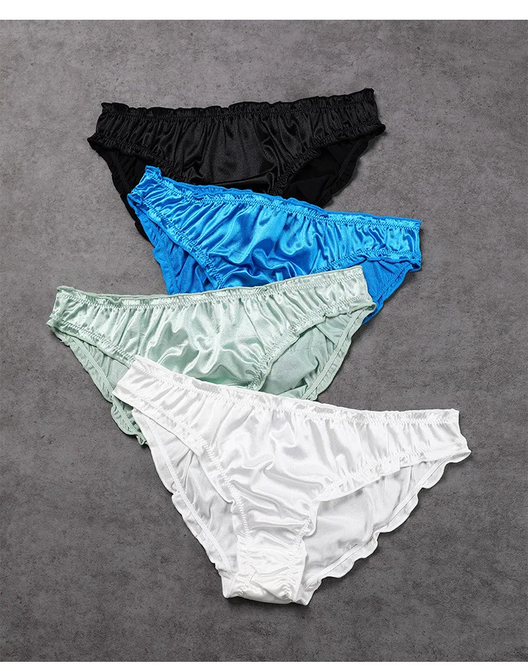Women's panties Sexy Super Stretch Underpants Female Lingerie Low-Waist Satin Briefs Breathable And Comfortable Underwear