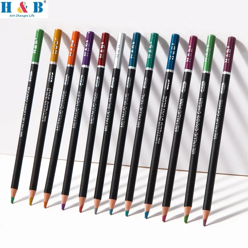 Kit di 120 matite colorate H&B a base di olio con custodia con cernier