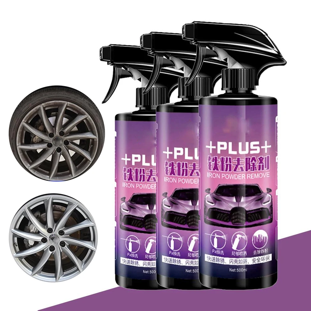 Professional 500ML Car Wheel Paint Surface Iron Powder Remover iron remover Body Derusting Cleaning Agent Decontamination Towel Rim Care