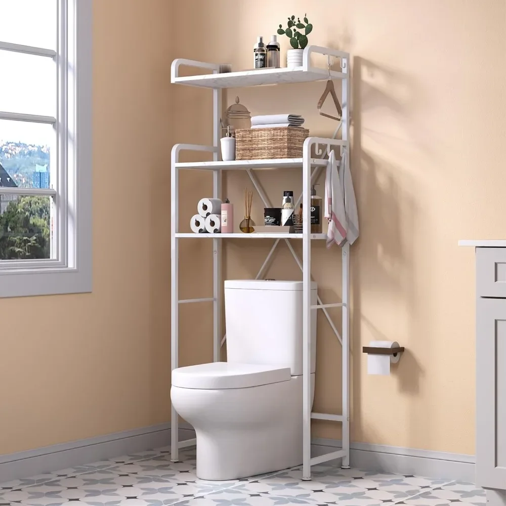 

Over The Toilet Storage Rack, Space Saver Toilet Shelf with 3-Tier Bathroom Shelves, Bathroom Storage Organizer