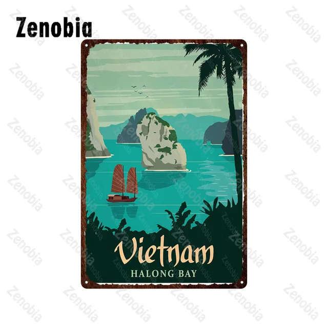 Country Landscape Metal Poster Classic National Landmark Building Metal