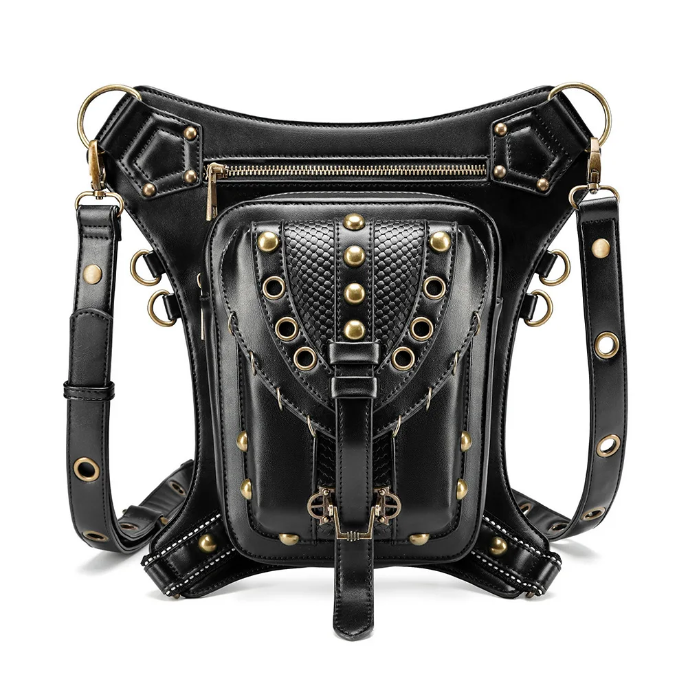 

Women's bag retro rivet ladies shoulder bag diagonal armpit bag Creative Chain Waist Bag Fanny Pack Belt Bag Chest Bag Leg Bag