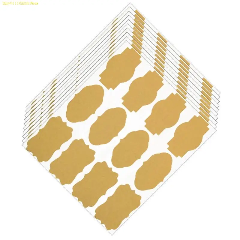 J1HA Fancy Kraft Sticker Canning Sticker for Gift Note and Jars 120PCS