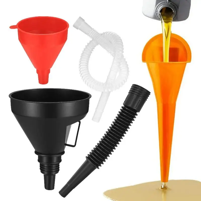 

Automotive Funnel Set Cold-Resistant Flexible Filling Funnel Detachable Spout Cold-Resistant Multi-Functional Right Angle